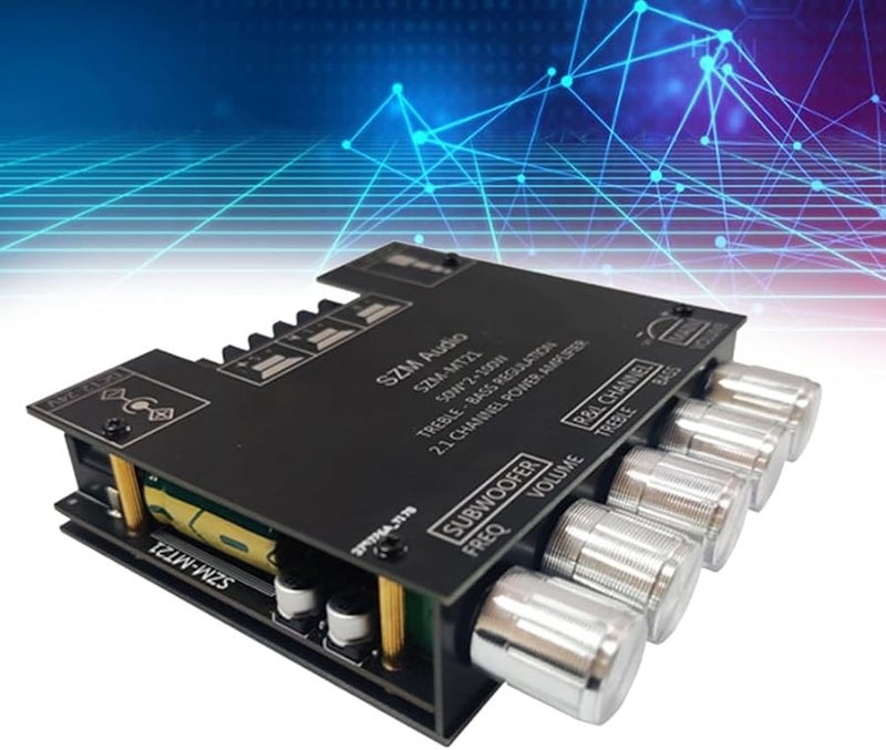 2 قناة 1 بلوتوث لوحة مكبر الصوت الرقمي وحدة 50Wx2 100W عالية الطاقة سهلة التركيب - Image 5